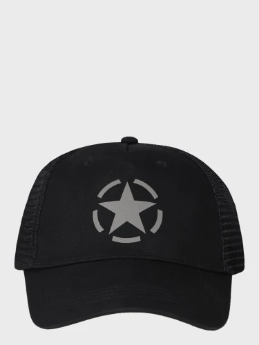 CZAPKA Z DASZKIEM BEJSBOLÓWKA TRUCKER CZARNA