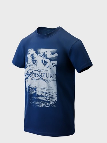 KOSZULKA T-SHIRT ADVENTURE IS OUT THERE GRANATOWA