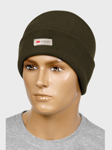 CZAPKA ZIMOWA Thinsulate 3M DWUWARSTWOWA OLIWKOWA