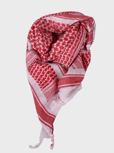 CHUSTA ARAFATKA WOJSKOWA 110X110 CM BIAŁO/CZERWONA