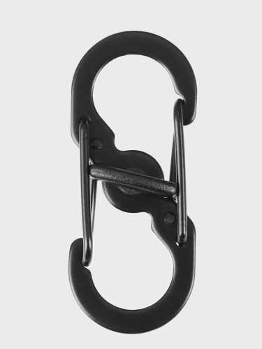 KARABIŃCZYK KARABINEK DWUSTRONNY METALOWY 35mm CZARNY