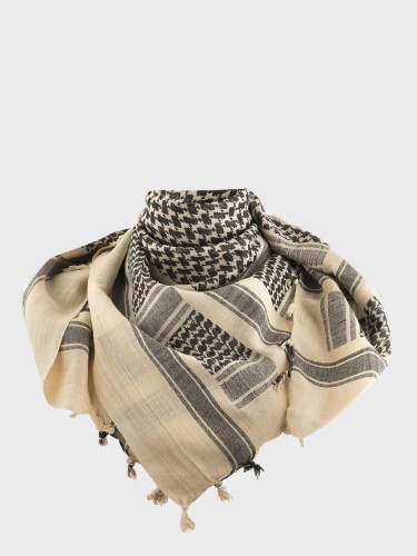 CHUSTA SHEMAGH ARAFATKA KEFIJA KHAKI-CZARNA