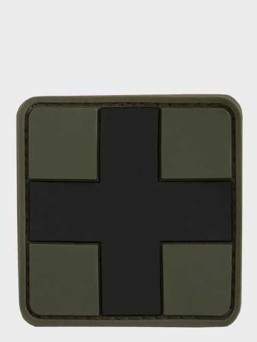 EMBLEMAT 3D RZEP PVC FIRST AID DUŻA OLIWKOWA