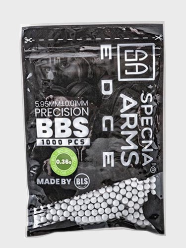 KULKI PRECYZYJNE DO ASG EDGE BIO 0,36g 1000 szt. BIAŁE