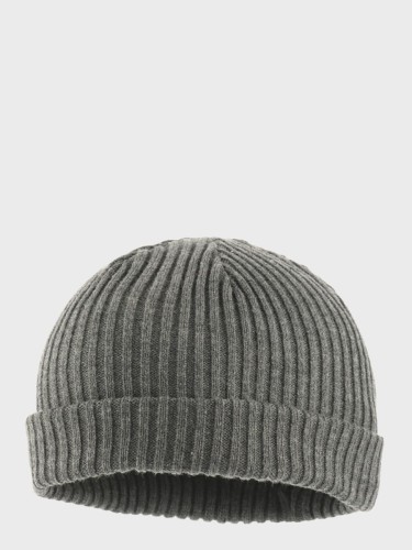 Czapka Zimowa Dzianinowa Akryl Szara