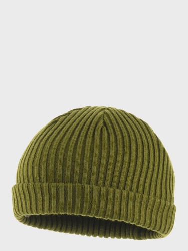 Czapka Zimowa Dzianinowa Akryl Oliwkowa
