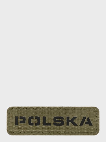 Naszywka Polska Laser Cut Rzep 25x80mm oliwkowo-czarna
