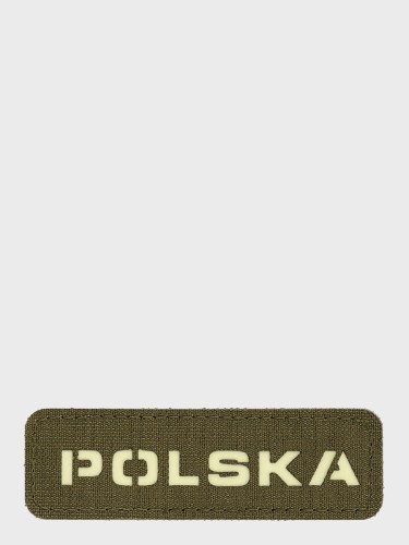 Naszywka Polska Laser Cut Rzep 25x80mm OLIWKOWA fluorescencyjna