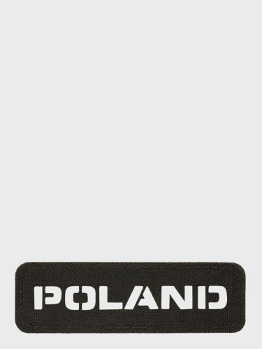 Naszywka Poland Laser Cut Rzep 25x80mm Czarna