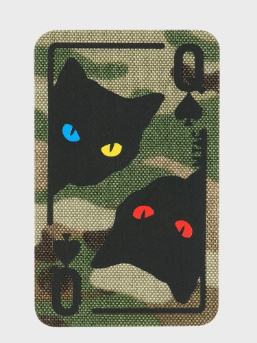 NASZYWKA KARTA QUEEN OF SPADES MULTICAM