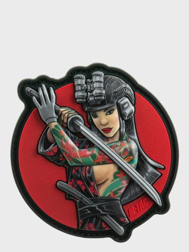 Naszywka 3D Tactical Girl No.3 Yakuza Tatuaż Czerwony PVC