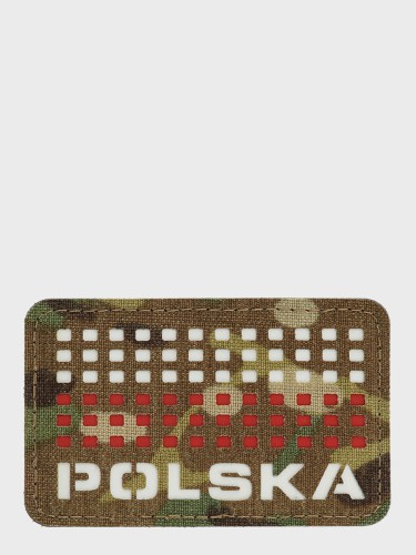Naszywka Polska Laser Cut Rzep 50x80mm Multicam