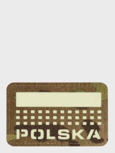 Naszywka Polska Laser Cut Rzep 50x80mm Multicam Fluorescencyjna