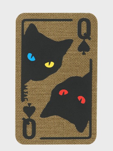 NASZYWKA KARTA QUEEN OF SPADES COYOTE