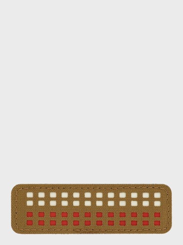 Naszywka Flaga Polska Mini Kwadraty Laser Cut 25x80mm Coyote