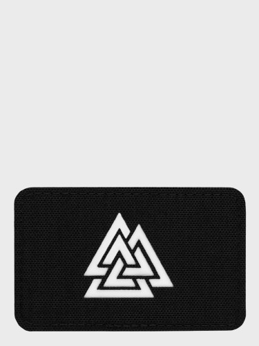 NASZYWKA VALKNUT POZIOMA LASER CUT CZARNA/FLUORESCENCYJNA