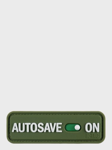 Naszywka emblemat Autosave PVC oliwkowy