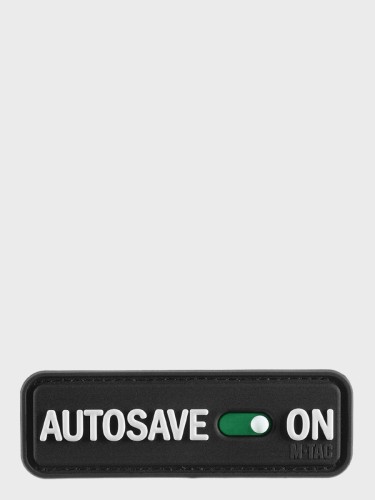 Naszywka emblemat Autosave PVC czarna
