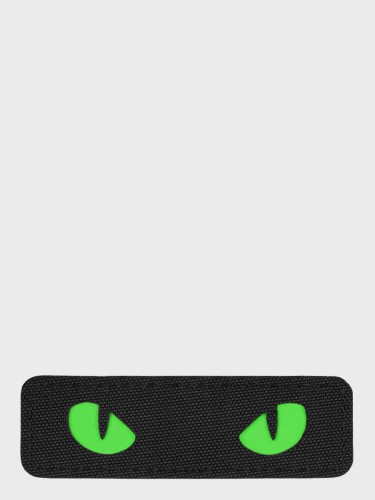 Naszywka Kocie Oczy CAT EYES LASER Cut Czarno-zielona Fluorescencyjna