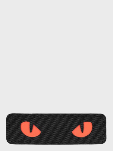 Naszywka Kocie Oczy CAT EYES LASER Cut Czarno-czerwona Fluorescencyjna