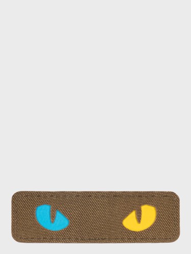 Naszywka Kocie Oczy CAT EYES LASER Cut Coyote-niebiesko-żółta Fluorescencyjna