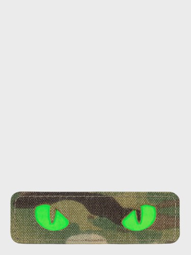 Naszywka Kocie Oczy CAT EYES LASER Cut Multicam-zielona Fluorescencyjna
