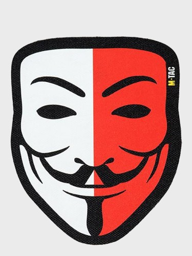 NASZYWKA ANONYMOUS Biało-Czerwona