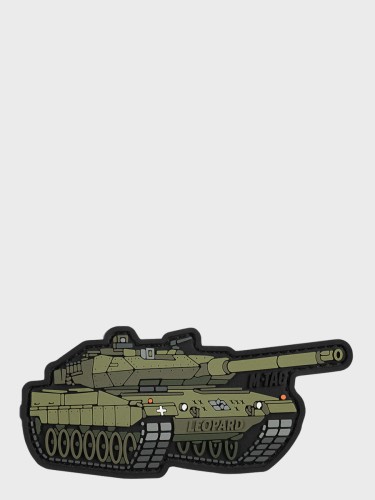 Naszywka 3D Czołg Leopard 2 PVC 9,5 x 4,5 cm Oliwkowa