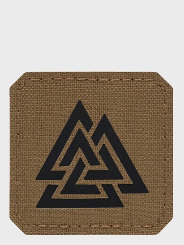 NASZYWKA Valknut Laser Cut 4,5 x 4,5 cm Coyote-czarna