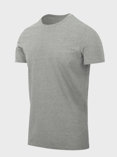 KOSZULKA SLIM T-SHIRT MELANŻ SZARY