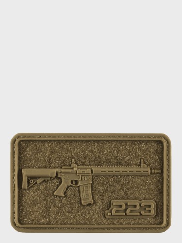 Naszywka na rzep Emblemat 3D Karabin AR-15 Velcro PVC Coyote