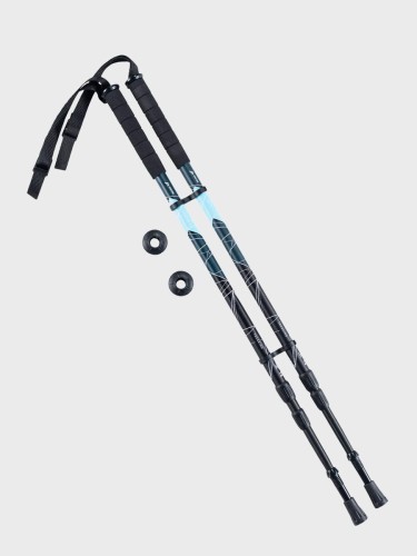 Kije trekkingowe nordic walking składane antywstrząsowe TAURUS Niebieskie