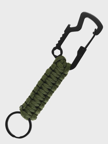 KARABIŃCZYK KARABINEK BRELOK DO KLUCZY PARACORD OLIWKOWY